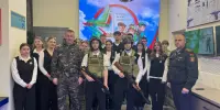 В ФОТООБЪЕКТИВЕ: члены военно-патриотического клуба "Мужество" под руководством Борисовского РУВД