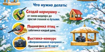 Кластер экологии и добрых дел ученического совета запускает акцию "Поддержим птиц!"