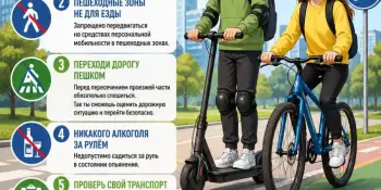 Напоминаем о безопасной езде на самокатах и велосипедах!