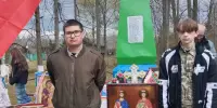 Учащиеся военно-патриотического класса приняли участие в крестном ходе, посвящённом Великой Победе.